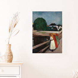 Plakat samoprzylepny Edvard Munch "Girls on the Pier"