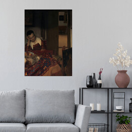 Plakat Jan Vermeer Śpiąca pokojówka Reprodukcja