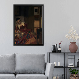 Obraz w ramie Jan Vermeer Śpiąca pokojówka Reprodukcja