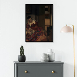 Plakat w ramie Jan Vermeer Śpiąca pokojówka Reprodukcja