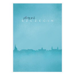 Plakat Szczecin, panorama miasta