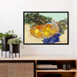 Obraz w ramie Vincent van Gogh Martwa natura pomarańcze i cytryny z niebieskimi rękawiczkami. Reprodukcja