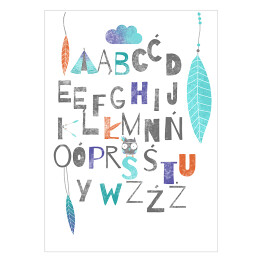 Plakat Motywy idiańskie - alfabet