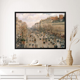 Obraz w ramie Camille Pissarro "Boulevard Montmartre w zimowy poranek" - reprodukcja