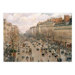 Plakat Camille Pissarro "Boulevard Montmartre w zimowy poranek" - reprodukcja