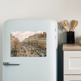 Magnes dekoracyjny Camille Pissarro "Boulevard Montmartre w zimowy poranek" - reprodukcja