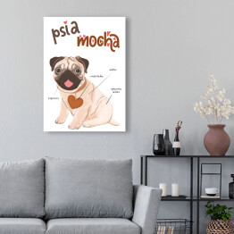 Obraz na płótnie Kawa z psem - psia mocha