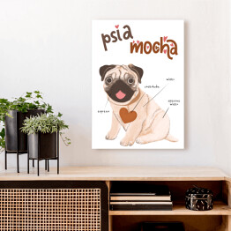 Obraz na płótnie Kawa z psem - psia mocha