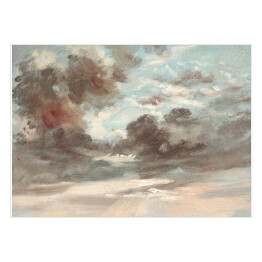 Plakat samoprzylepny Niebo. Pochmurny zachód słońca John Constable. Reprodukcja obrazu