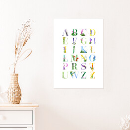 Plakat samoprzylepny Roślinny alfabet od A do Z