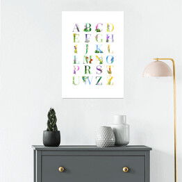 Plakat Roślinny alfabet od A do Z