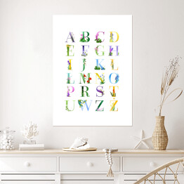 Plakat samoprzylepny Roślinny alfabet od A do Z