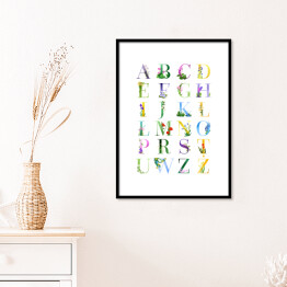 Plakat w ramie Roślinny alfabet od A do Z