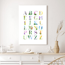 Obraz na płótnie Roślinny alfabet od A do Z