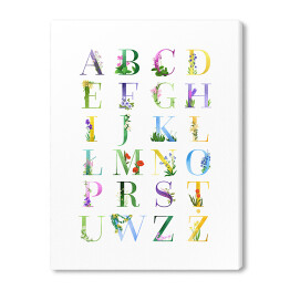 Obraz na płótnie Roślinny alfabet od A do Z