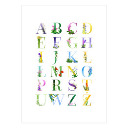 Plakat Roślinny alfabet od A do Z
