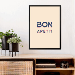 Obraz w ramie "Bon apetit" - typografia