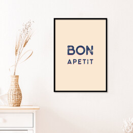 Plakat w ramie "Bon apetit" - typografia