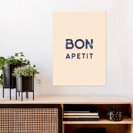 Plakat "Bon apetit" - typografia