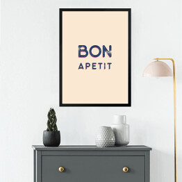Obraz w ramie "Bon apetit" - typografia