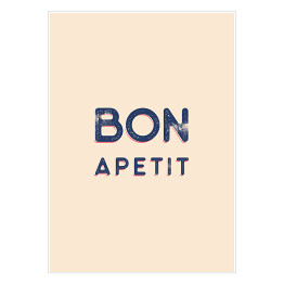 Plakat samoprzylepny "Bon apetit" - typografia