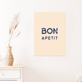 Plakat samoprzylepny "Bon apetit" - typografia