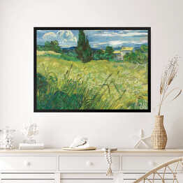 Obraz w ramie Vincent van Gogh Zielone pole pszenicy z cyprysem. Reprodukcja