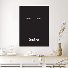 Plakat samoprzylepny Ilustracja - black cat