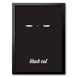 Obraz w ramie Ilustracja - black cat