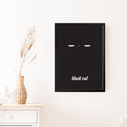 Obraz w ramie Ilustracja - black cat
