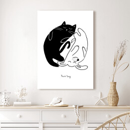 Obraz na płótnie Yin yang - kot i pies