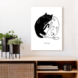 Obraz klasyczny Yin yang - kot i pies