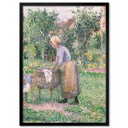 Plakat w ramie Camille Pissarro Praczka w Éragny. Reprodukcja