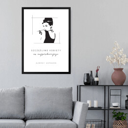 Obraz w ramie Typografia - cytat Audrey Hepburn