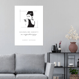 Plakat Typografia - cytat Audrey Hepburn