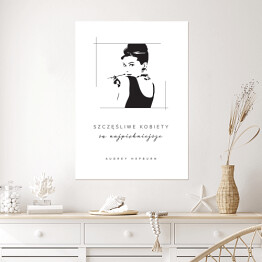 Plakat samoprzylepny Typografia - cytat Audrey Hepburn