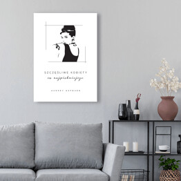 Obraz na płótnie Typografia - cytat Audrey Hepburn