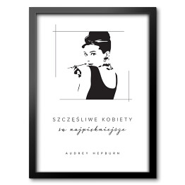 Obraz w ramie Typografia - cytat Audrey Hepburn