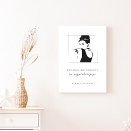 Obraz klasyczny Typografia - cytat Audrey Hepburn