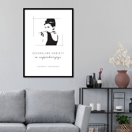 Plakat w ramie Typografia - cytat Audrey Hepburn