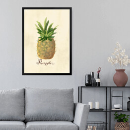 Obraz w ramie Ilustracja - ananas