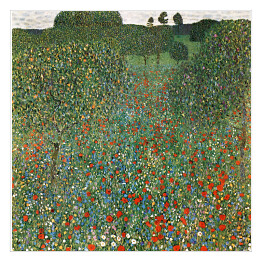 Plakat samoprzylepny Gustav Klimt Makowe pole Reprodukcja obrazu