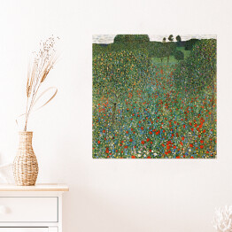 Plakat samoprzylepny Gustav Klimt Makowe pole Reprodukcja obrazu