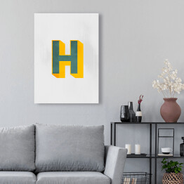 Obraz na płótnie Typografia 3D - litera H