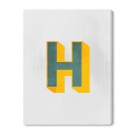Obraz na płótnie Typografia 3D - litera H