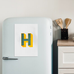 Magnes dekoracyjny Typografia 3D - litera H