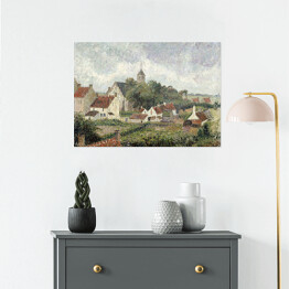 Plakat samoprzylepny Camille Pissarro Wioska Knocke. Reprodukcja