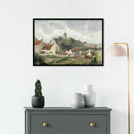 Plakat w ramie Camille Pissarro Wioska Knocke. Reprodukcja