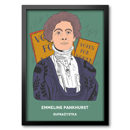 Obraz w ramie Emmeline Pankhurst - inspirujące kobiety - ilustracja