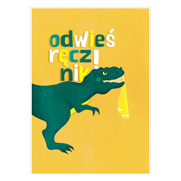 Plakat samoprzylepny Dinozaur - odwieś ręcznik